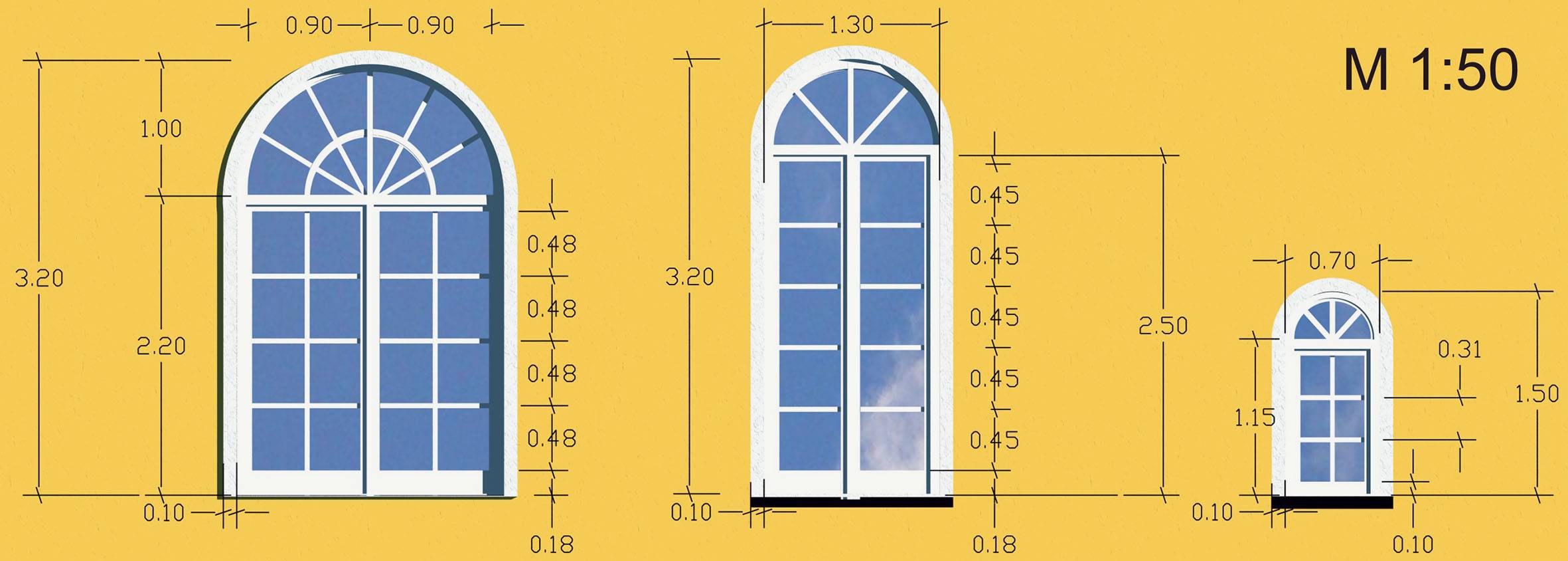 Fensterbemaßung aus einer 2D-Visualisierung