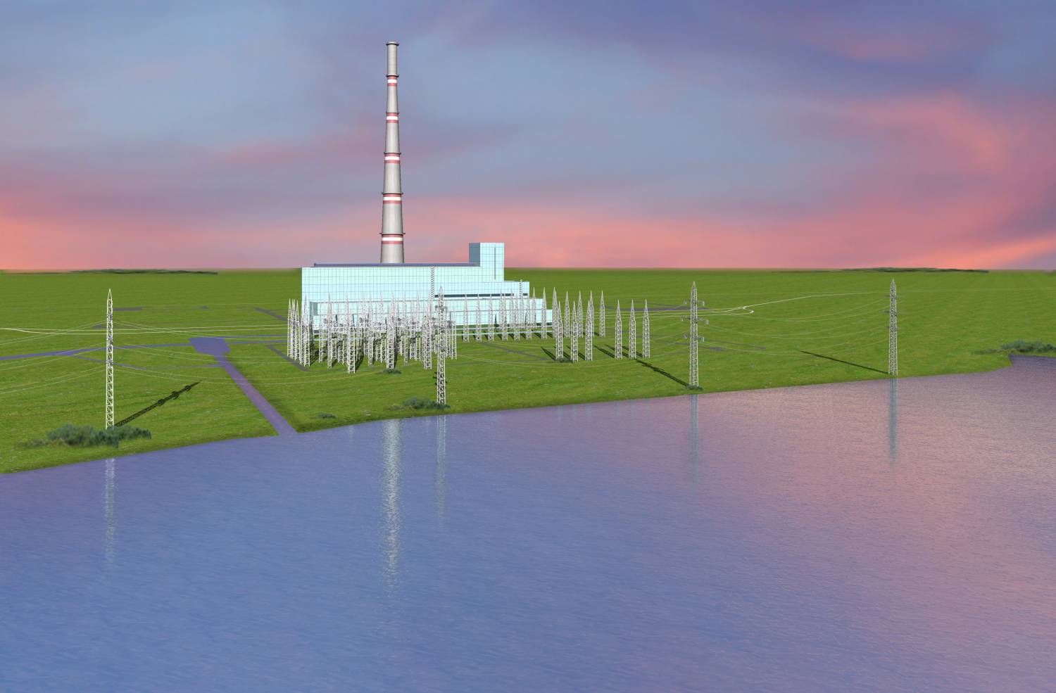 3D Architekturvisualisierung Kraftwerk