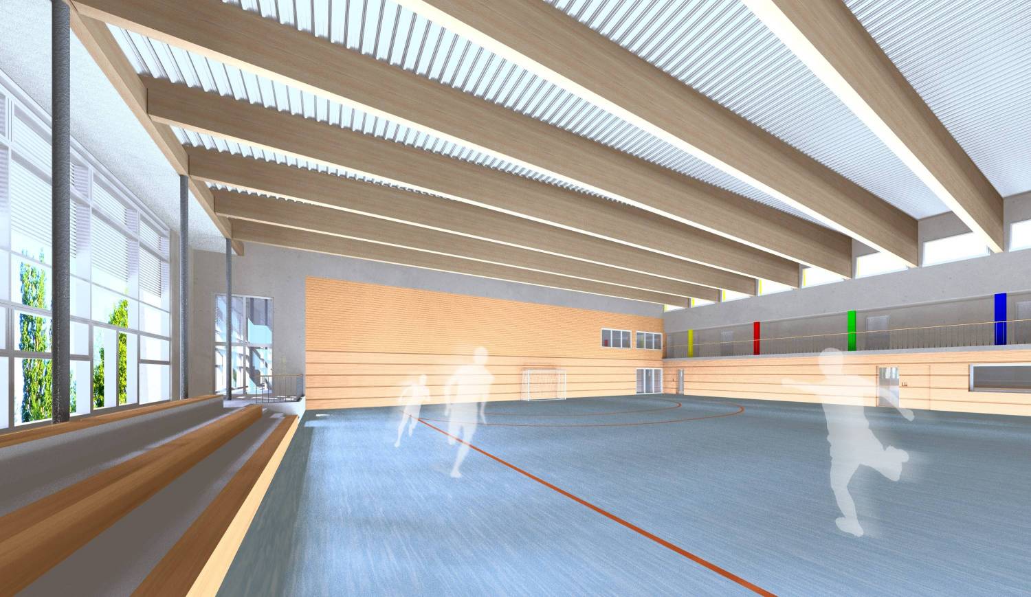 Architektur Visualisierung Neubau/Umbau Sporthalle Ehningen für Architekturbüro Schedl (Jahr 20101)